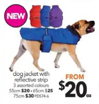 Dog Jacket with Reflective Strip 55cm
