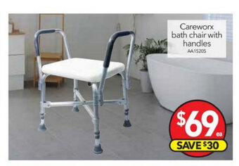 Cheap as Chips Careworx Bath Chair with handles offer