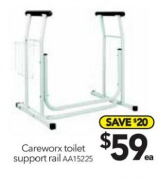Cheap as Chips Careworx Toilet Support Rail offer