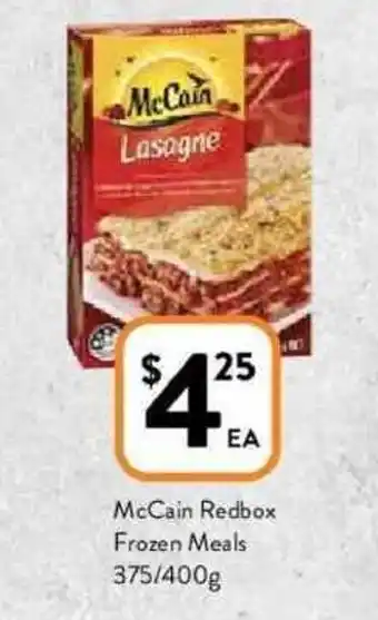 Mccain redbox frozen meals 375g