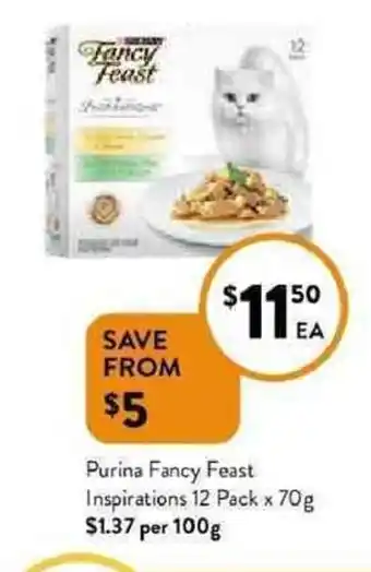 Purina fancy feast inspirations 12 pack x 70g