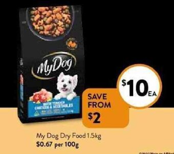 Foodworks My dog dry food 1.5kg offer