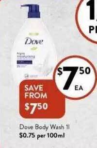 Foodworks Dove Body Wash offer