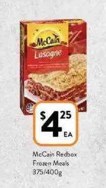 Foodworks Mccain Redbox Frozen Meals offer