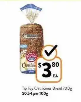 Foodworks Tip Top Oatilicious Bread offer