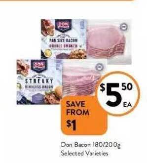 Foodworks Don Bacon offer