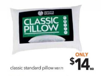 Cheap as Chips Henley & Grange Classic Standard Pillow offer