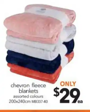 Chevron Fleece Blankets