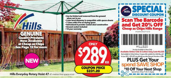 Cheap as Chips Hills Everyday Rotary Hoist 47 offer