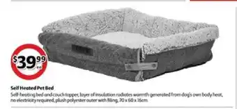 Coles Self heated pet bed offer