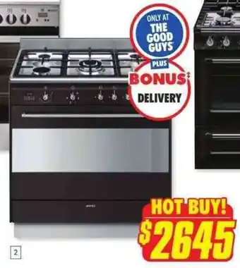 The Good Guys Smeg 90cm Dual Fuel Upright Cooker FS9606AS offer