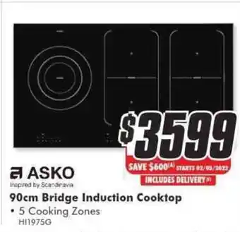 The Good Guys Asko 90cm Bridge Induction Cooktop HI1975G offer