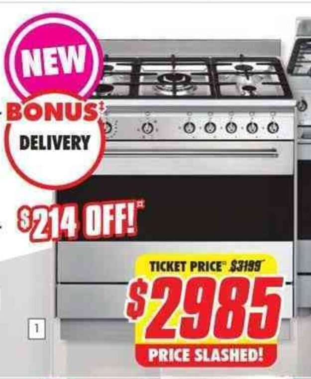 Smeg 90cm Dual Fuel Upright Cooker FS9606XS1 offer at The Good Guys