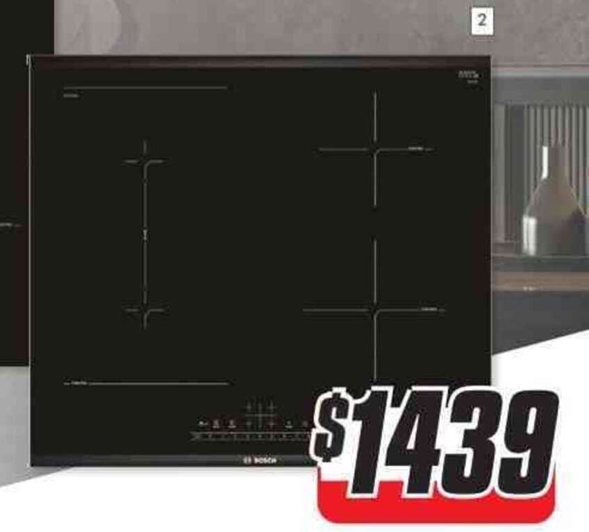 Bosch 60cm Induction Cooktop PVS675FB5E offer at The Good Guys