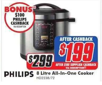 The Good Guys Philips 8 Litre All-In-One Cooker offer