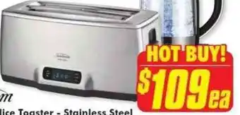 The Good Guys Sunbeam Maestro 4 Slice Toaster - Stainless Steel TA6440 offer