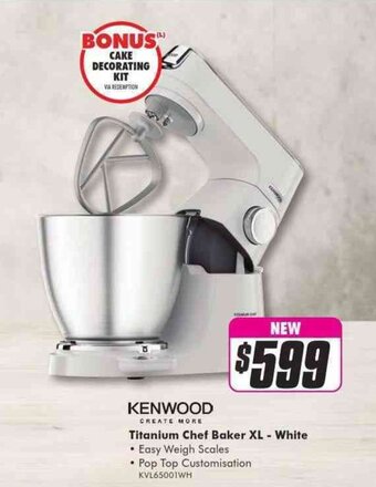 The Good Guys Kenwood Titanium Chef Baker XL - White KVL65001WH offer