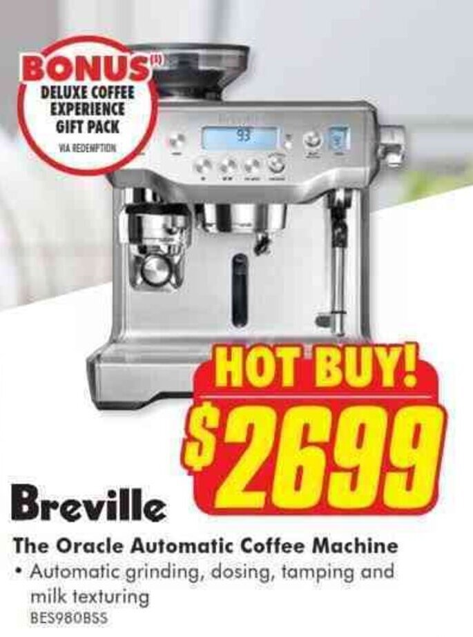 Breville The Oracle Automatic Coffee Machine BES980BSS offer at The