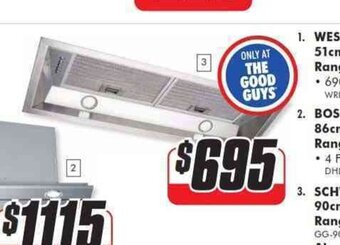 The Good Guys Schweigen 90 cm Undermount Rangehood offer