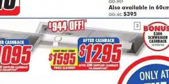 The Good Guys Schweigen 90cm Silent Undermount Rangehood offer