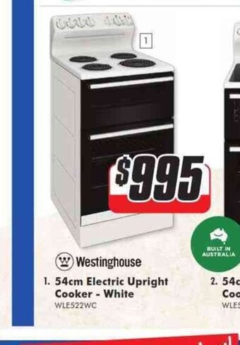 The Good Guys 54 cm Electric Upright Cooker - White offer