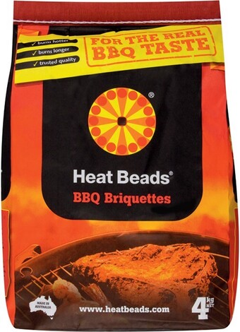IGA Heat Beads BBQ Briquettes 4kg offer