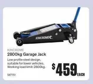 SuperCheap Auto Kincrome 2800kg Garage Jack offer