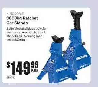 SuperCheap Auto Kincrome 3000kg Ratchet Car Stands offer