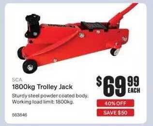 SuperCheap Auto Sca 1800kg Trolley Jack offer