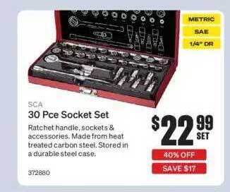 SuperCheap Auto Sca 30 Pce Socket Set offer
