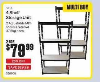 SuperCheap Auto Sca 4 Shelf Storage Unit offer