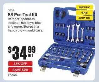 SuperCheap Auto Sca 88 Pce Tool Kit offer