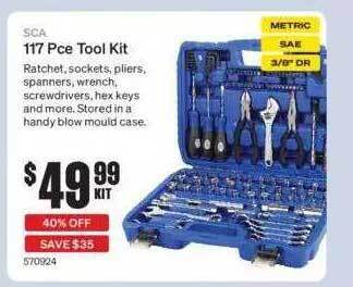 SuperCheap Auto Sca 117 Pce Tool Kit offer