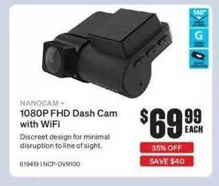 SuperCheap Auto Nanocam+ 1080p Fhd Dash Cam With Wifi offer
