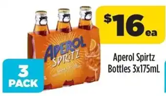 Aperol Spirtz Bottles 3x175ml