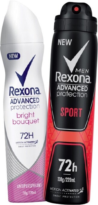 IGA Rexona Advanced Protection Antiperspirant Spray 220mL Selected Varieties offer