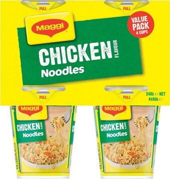 IGA Maggi Chicken or Beef Noodles Cups 4 Pack offer