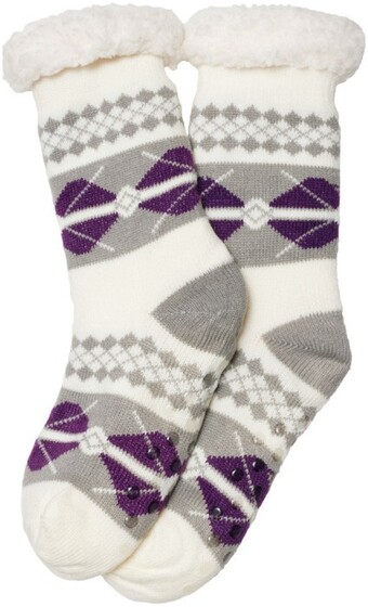 Coles Ladies Knitted Sherpa Socks offer