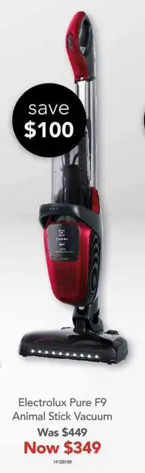 Godfreys Electrolux Pure F9 Animal Stick Vacuum offer