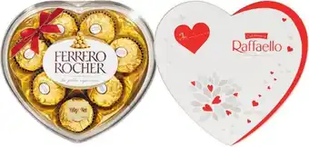 Coles Ferrero Raffaello Heart Chocolate Gift Box 10 Pack 100g or Ferrero Rocher Heart Chocolate Gift Box 8 Pack 100g offer