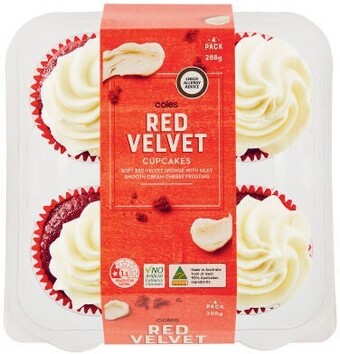 Coles Coles Cupcakes 4 Pack or 9 Pack offer