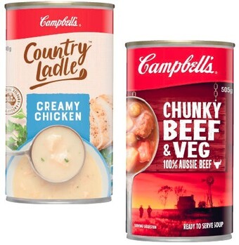 Coles Campbell’s Country Ladle or Chunky Soup 495g-505g offer