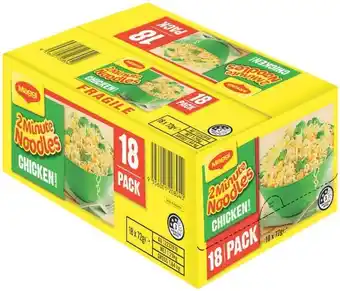 Coles Maggi 2 Minute Chicken Noodles 18 Pack offer