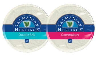Coles Tasmanian Heritage Double Brie or Camembert 250g offer