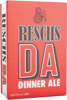 Coles Resch’s Dinner Ale Cans 24x375mL offer