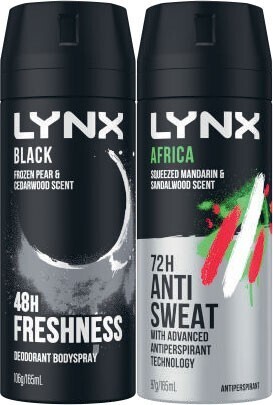 Coles Lynx Body Spray or Antiperspirant Deodorant 165mL offer