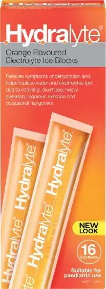 Coles Hydralyte Ice Block Orange 16 Pack offer