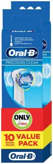 Coles Oral B Precision Clean Brush Refill Heads 10 Pack offer