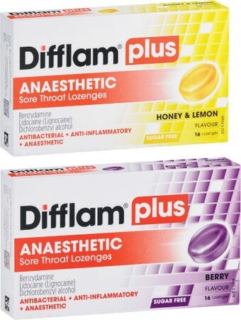 Coles Difflam Plus Anaesthetic Lozenges 16 Pack offer