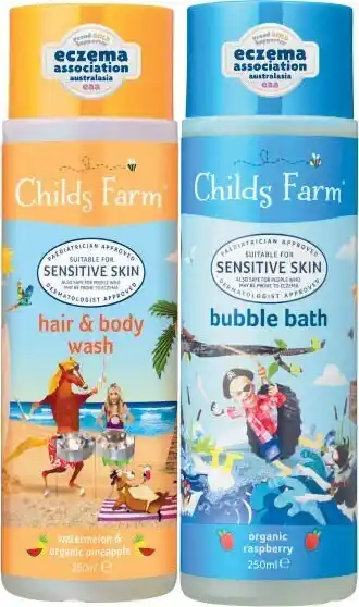 Coles Child’s Farm Bubble Bath or Hair & Body Wash 250mL offer
